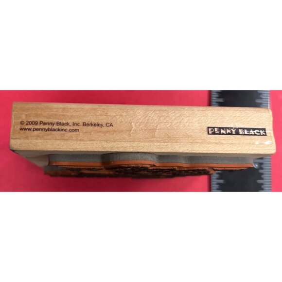 2009 Penny Black Christmas Tree Ted Wood Mounted Rubber Stamp 4015K - Picture 3 of 5